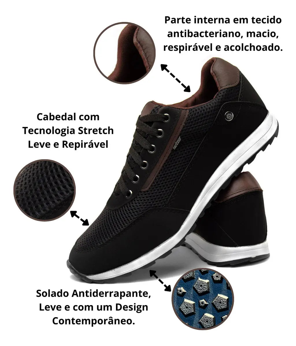 Kit Tênis Masculino Leve Jogging Jogger Original + Brindes