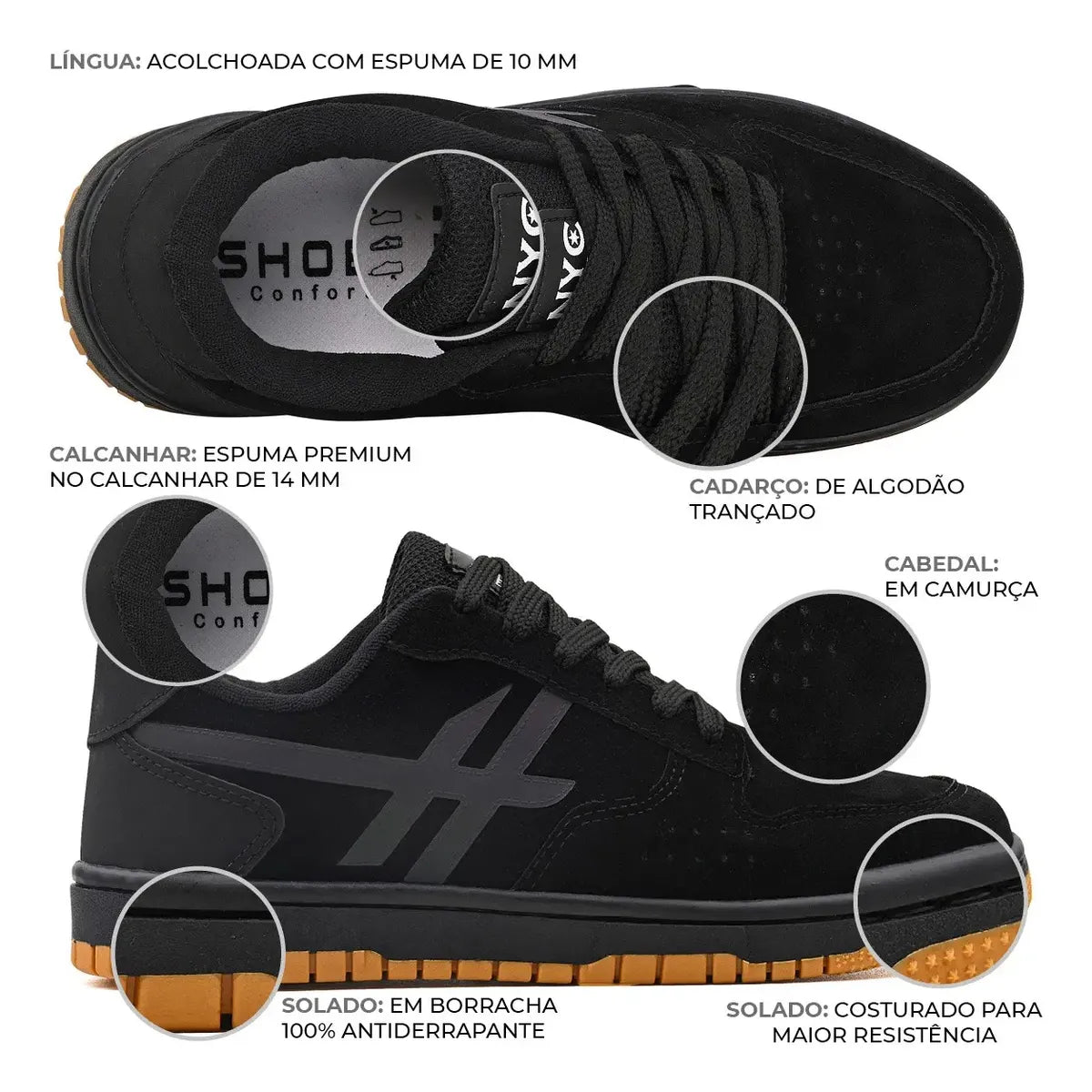 Tenis Masculino Original Skate Nyc Shoes Moda Skatista